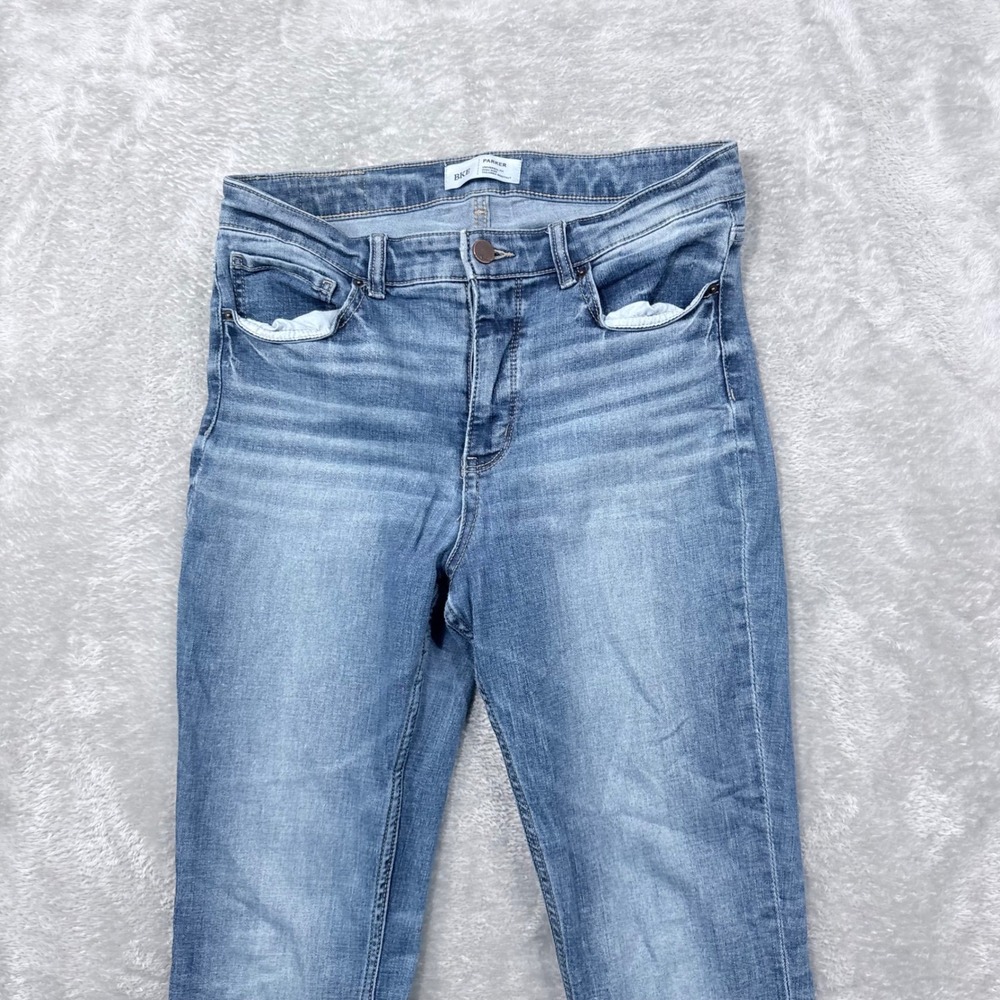 BKE Parker Jeans Womens 30x31.5 Blue High Rise Tailored Bootcut Light Wash